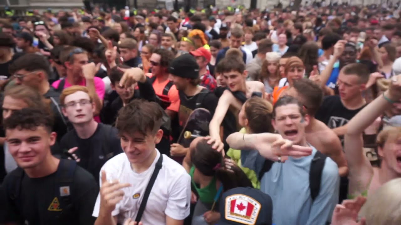 Mad Scenes at 10 Downing Street Party Christmas Eve London