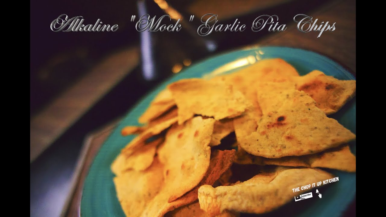 Alkaline Mock Garlic Pita chips Dr. Sebi approved