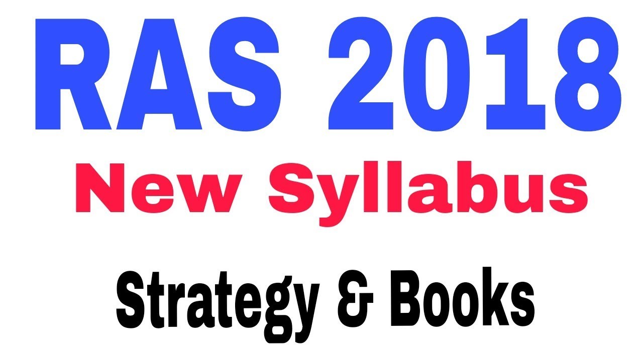 RAS 2018 NEW SYLLABUS PATTERN (PRE, MAIN) BOOKS STRATEGY