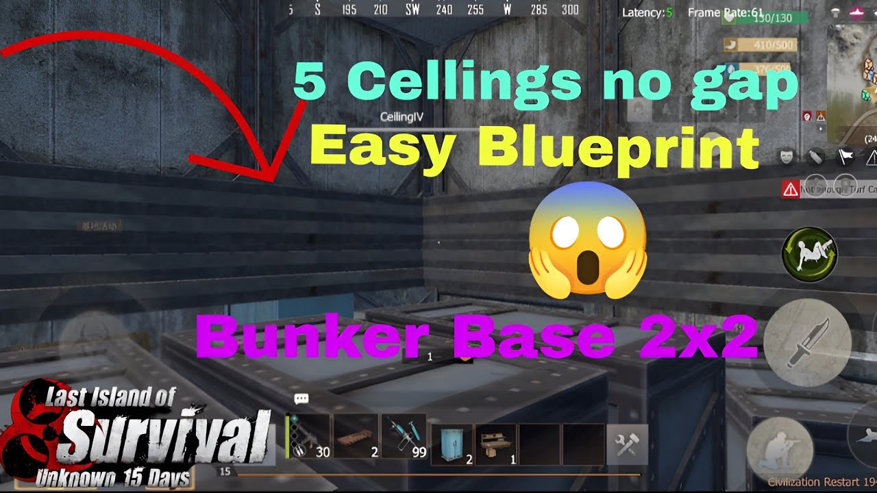 Base design with 5 ceilings Solo Duo and legion base|Last Island OF Survival #lios #ldrs #solo #base