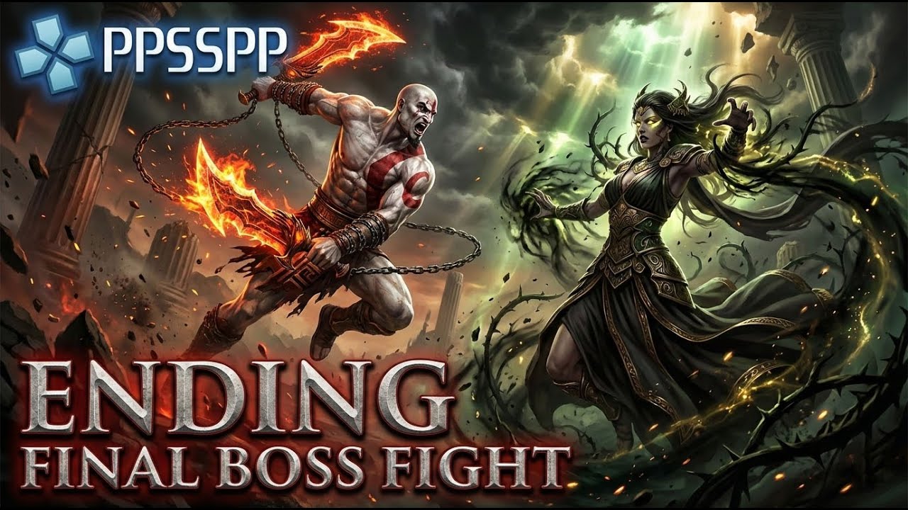 God of War: Chains of Olympus Part 6 | ENDING | Final Boss Fight Kratos vs Persephone | PPSSPP