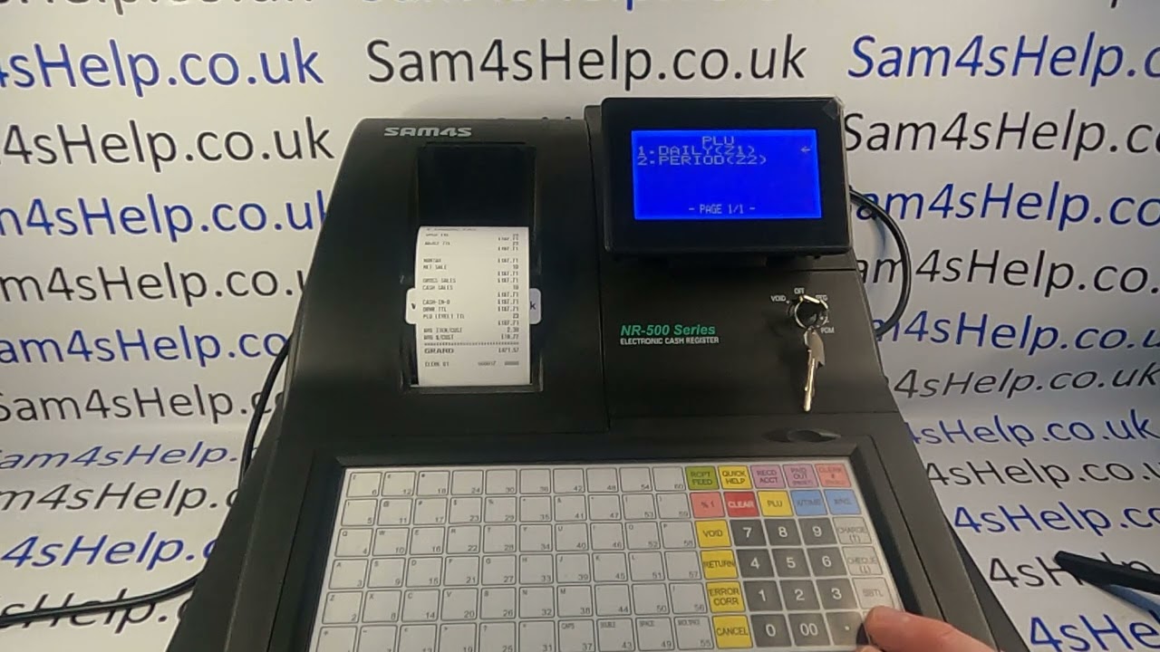 Z PLU Sales Report Sam4S NR-510FB / NR-510F / NR-520FB / NR-520F Cash Registers