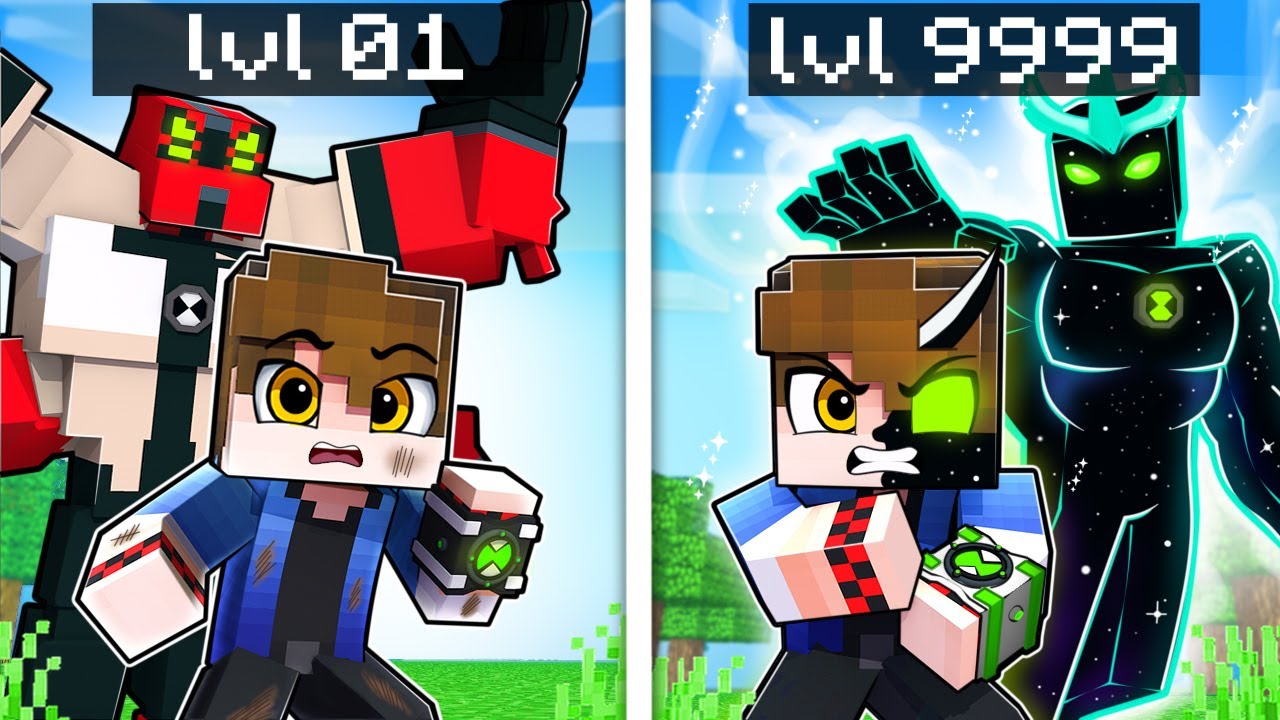 A EVOLUÇÃO do GAROTO BEN 10 no Minecraft !