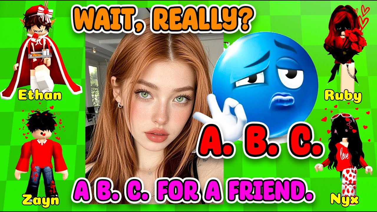 TEXT TO SPEECH Emoji Groupchat Conversations|| A. B. C. for a friend. ||Roblox Story