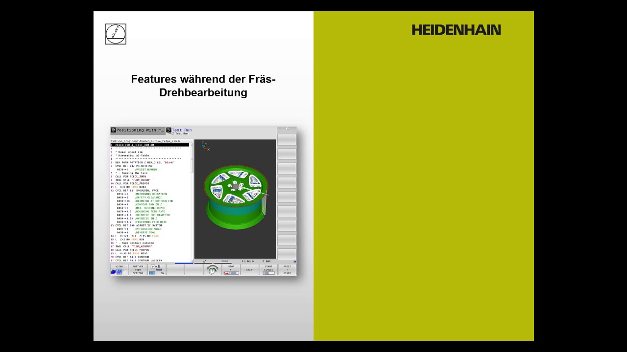 Neue Funktionen der Fräs-Drehbearbeitung auf der TNC 640 | Heidenhain