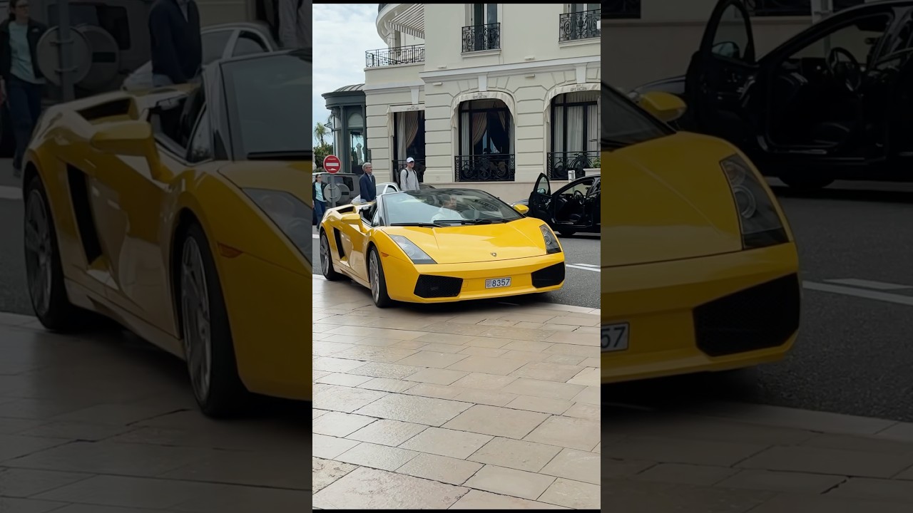 Beautiful Lamborghini Gallardo Spyder in Monaco 💛 #monaco #supercars #lifestyle #luxury