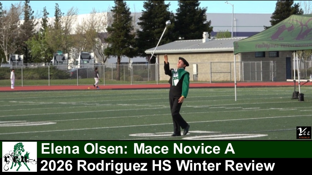 Elena Olsen, Rodriguez HS, L-Pattern Mace Novice A at Rodriguez HS Winter Review 2026