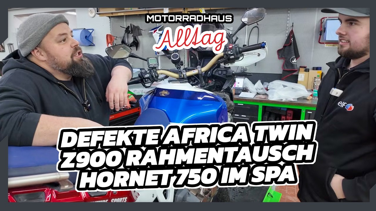 Defekte Africa Twin - Großer Z900 Rahmentausch - Hornet 750 Spa • Motorradhaus Alltag Folge - 116