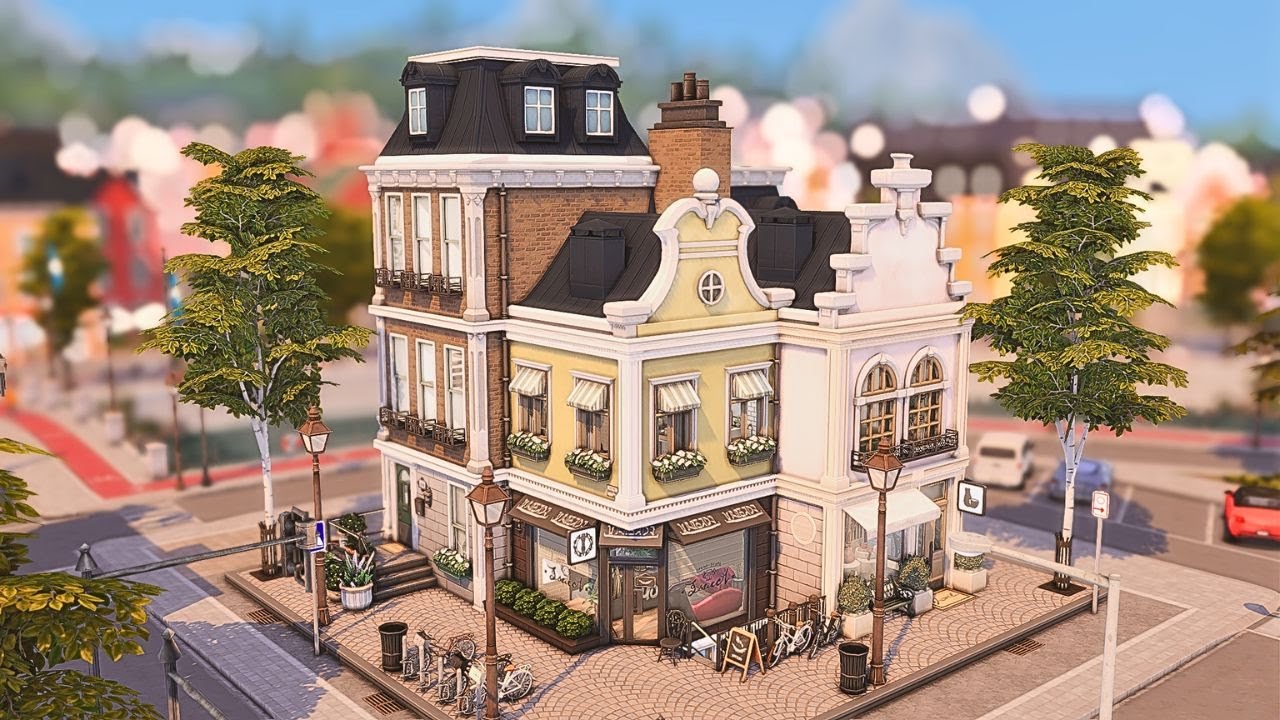 Tattoo Parlour, Pottery Shop & Studio + Apartment | The Sims 4 Businesses & Hobbies Speed Build