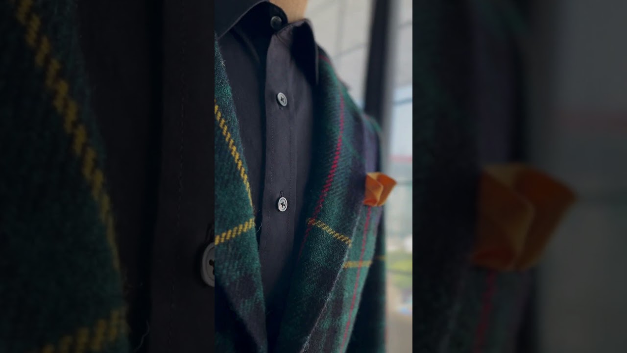 Harris Tweed Dark Green Tartan Jacket | StudioSuits