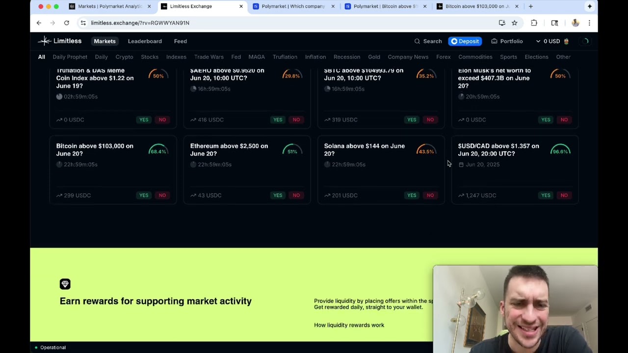 Простой прогноз рыночного арбитража (Polymarket/Limitless)