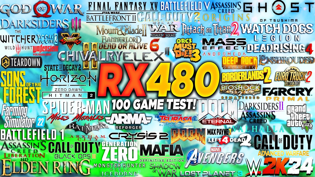 RX 480 + i5 10400F - Test in 100 Games in 2025