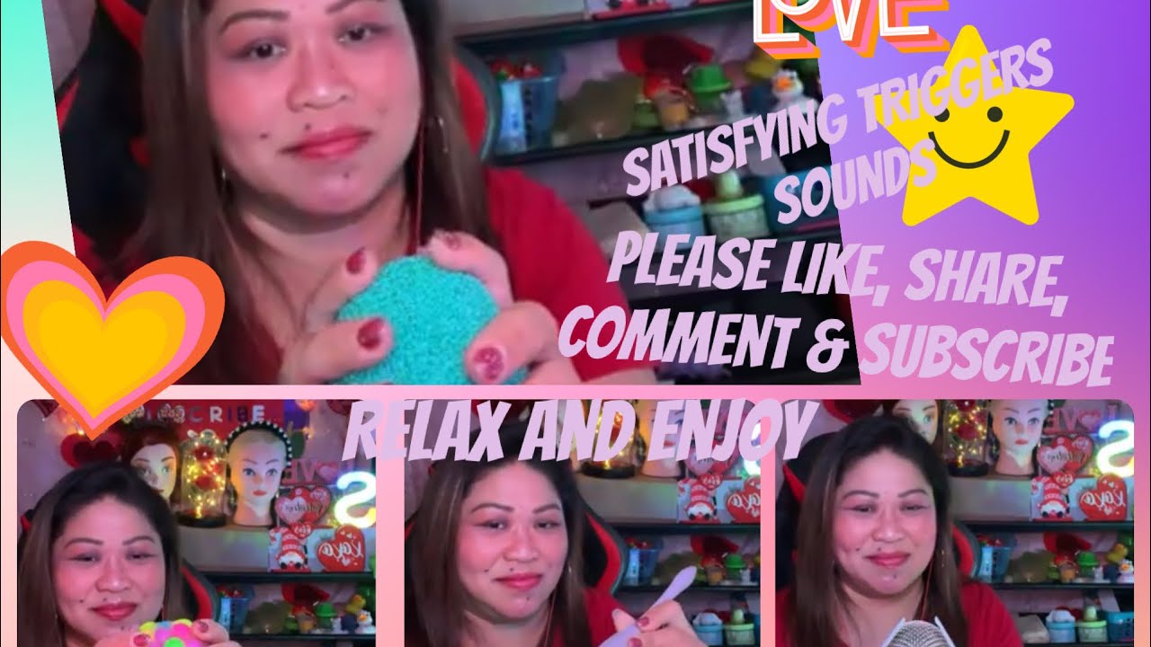 ASMR SATISFIYING DIFFERENT TRIGGERS FOR RELAXING AND TO FALL SLEEP 😴 ♥️