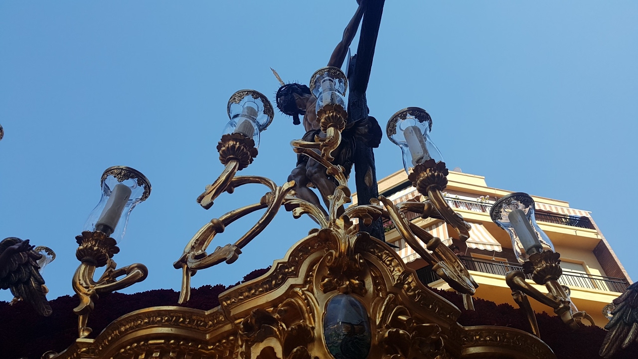 (4k)Cristo de la Sed en revirá Santiago-Juan de Mesa, Miércoles Santo Sevilla 2017.Rosario de Cádiz.