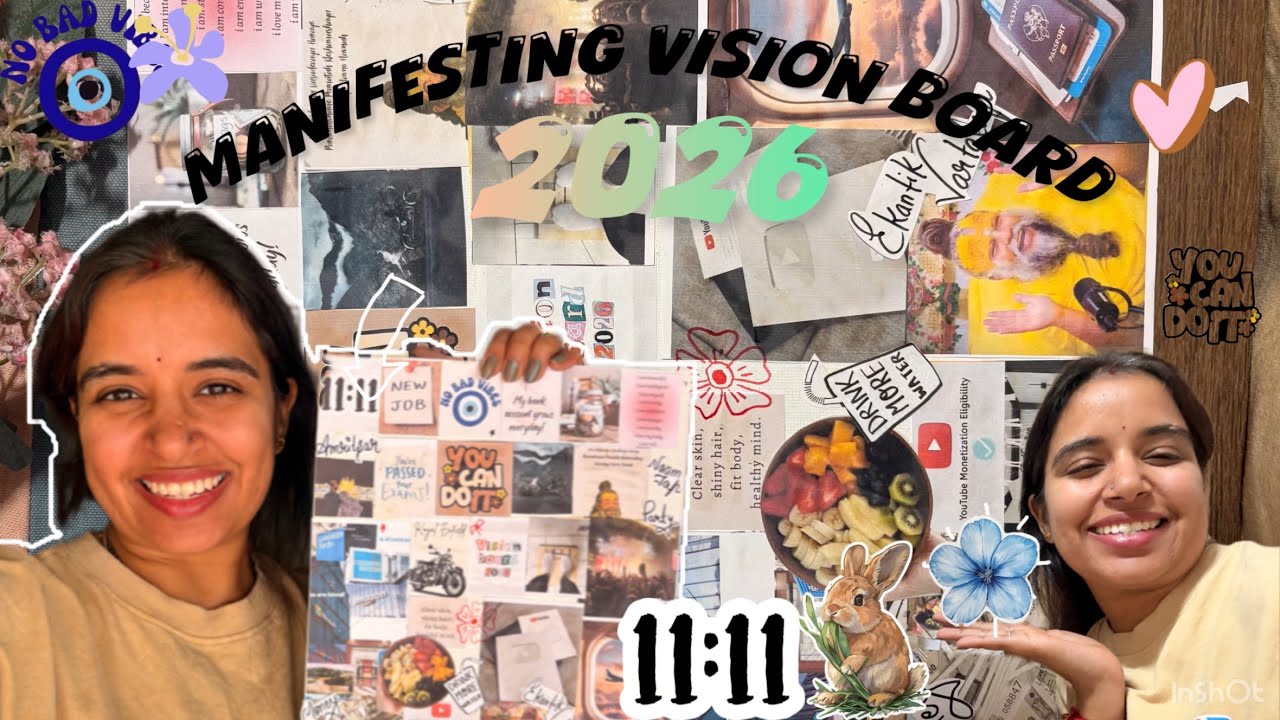 2026 Vision Board Creation 🌸 | Manifesting Dreams, Growth & Peace