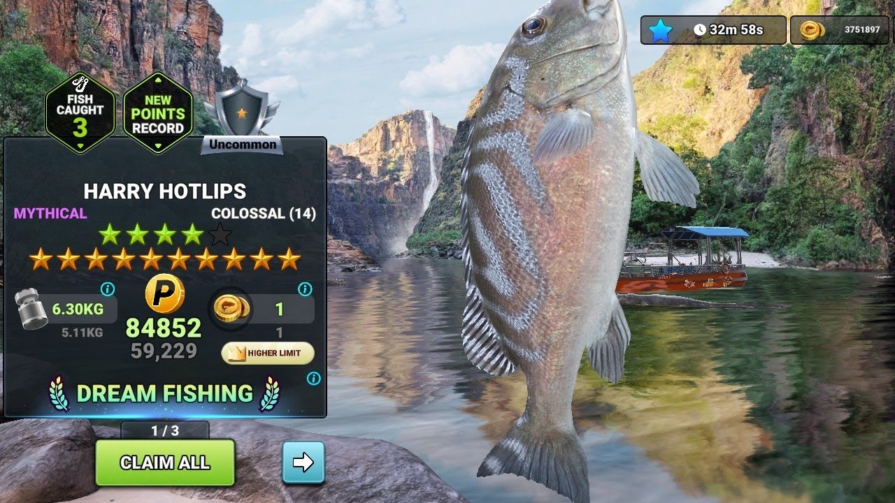 **HARRY HOTLIPS** 14 STAR BRAND-NEW MYTHICAL FISH 🦈🐳🌊 l FISHING CLASH GAMEPLAY 🎣