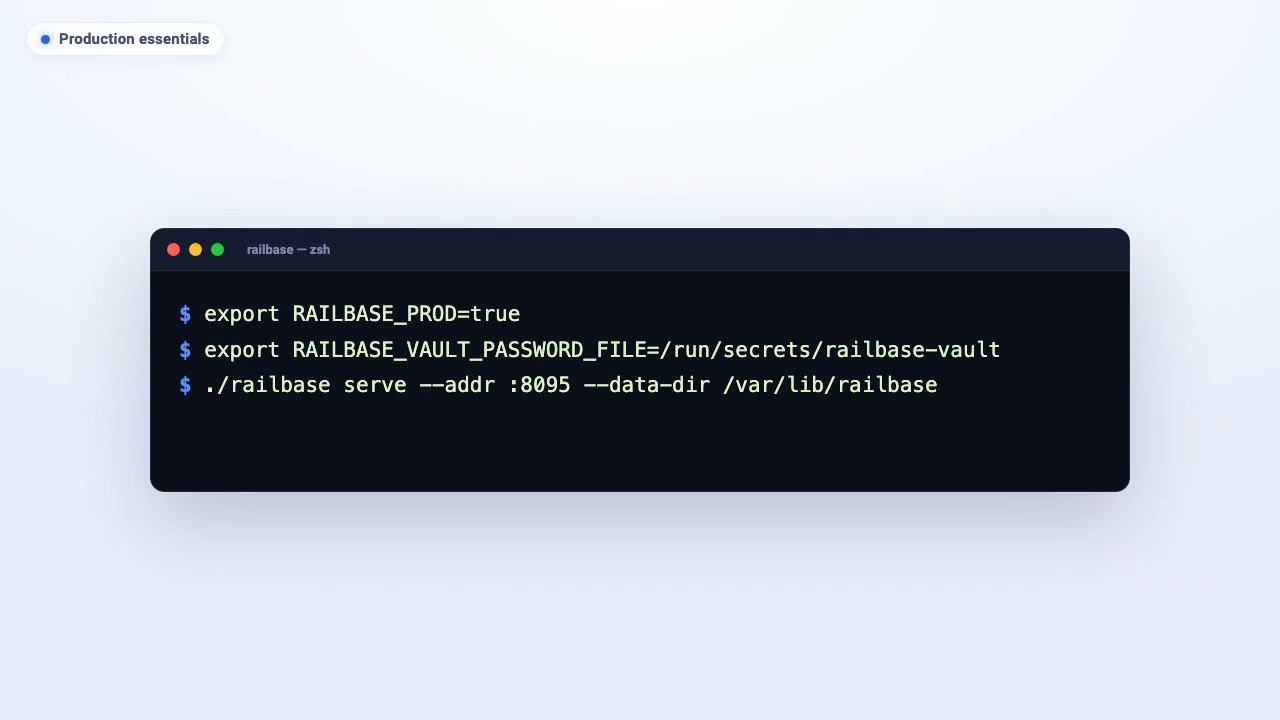 Deploying Railbase to Production &mdash; VPS, Reverse Proxy, TLS, systemd