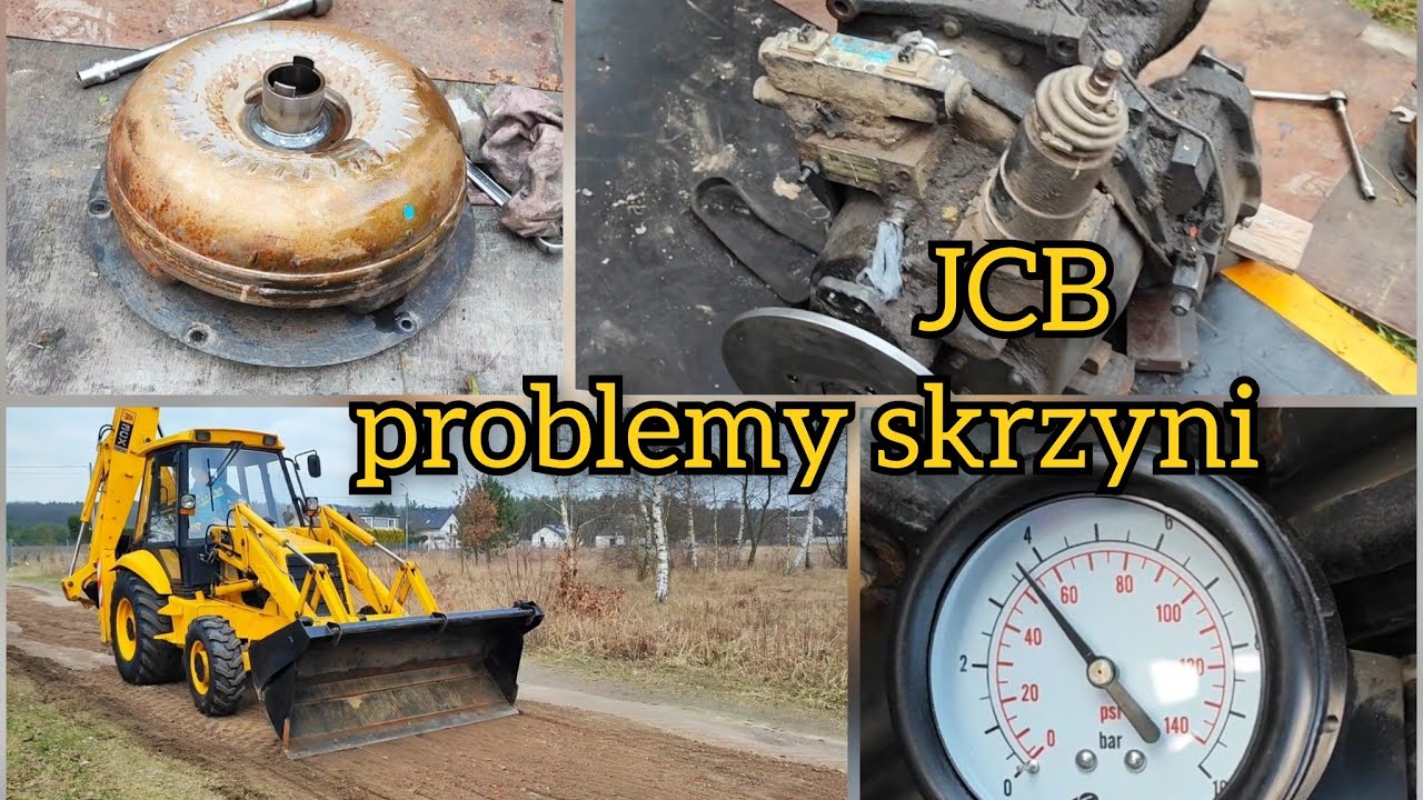 JCB 3CX - problemy ze skrzynią biegów,  brak mocy , ciśnienia.( naprawa )