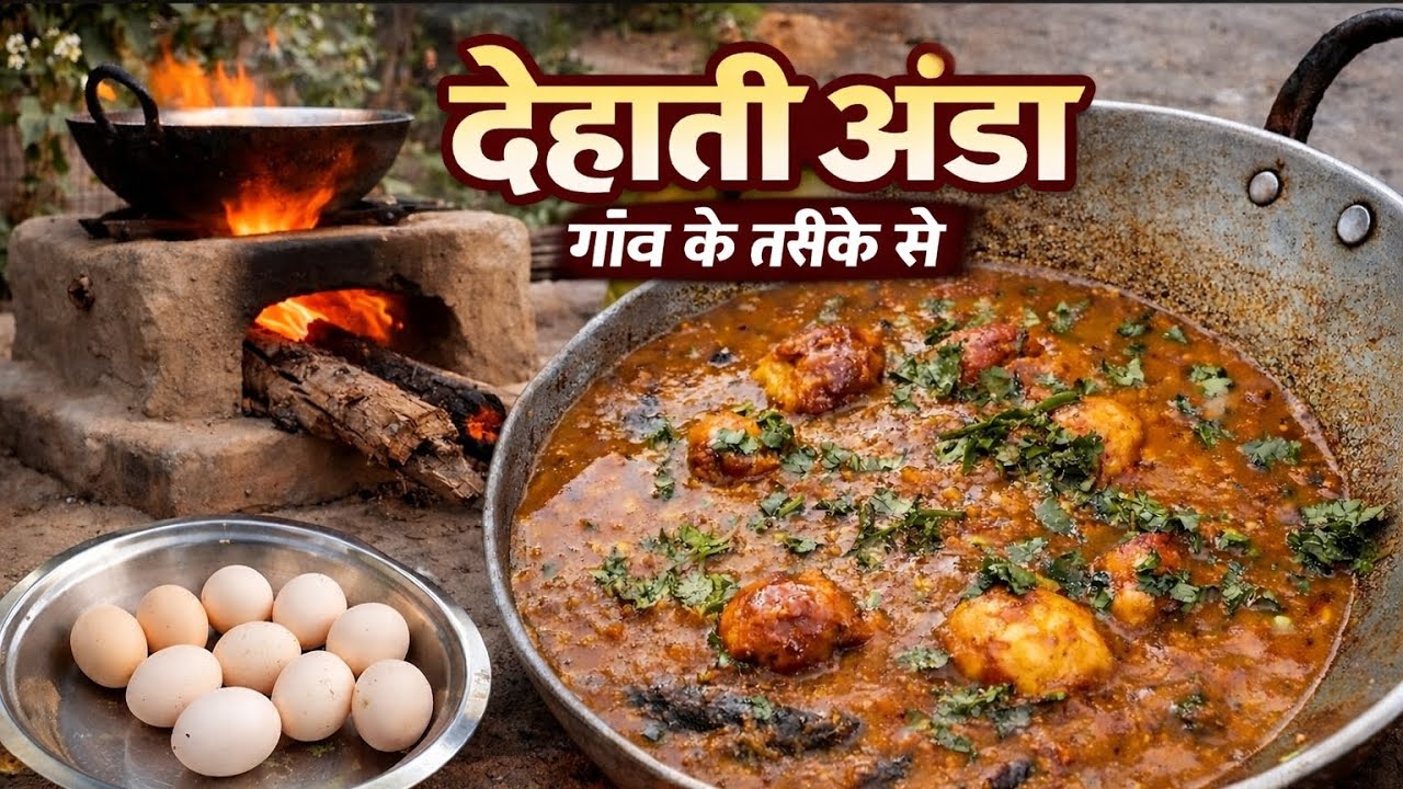 गाँव वाला देसी अंडा करी 😂 | खाया तो बोले – अरे बाप रे, गजब स्वाद 😋🔥 