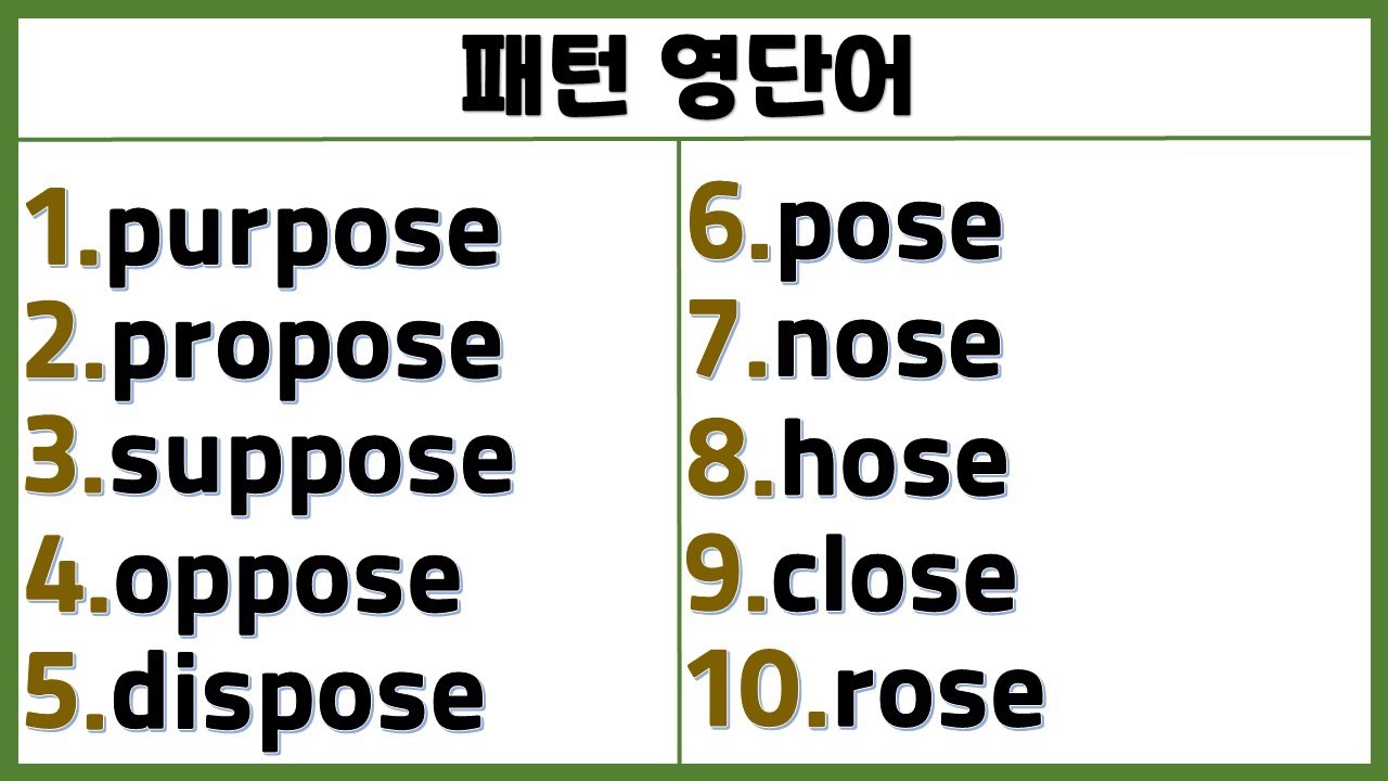 패턴으로 배우는 영단어 (43일 째) / 영단어도 패턴이 있어요