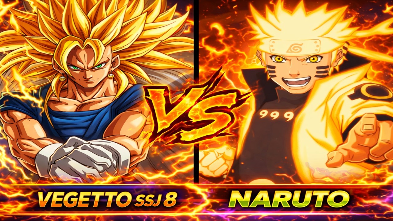 Vegetto SSJ 8 VS Naruto - DBZ Budokai Tenkaichi 3 Crossover Mod