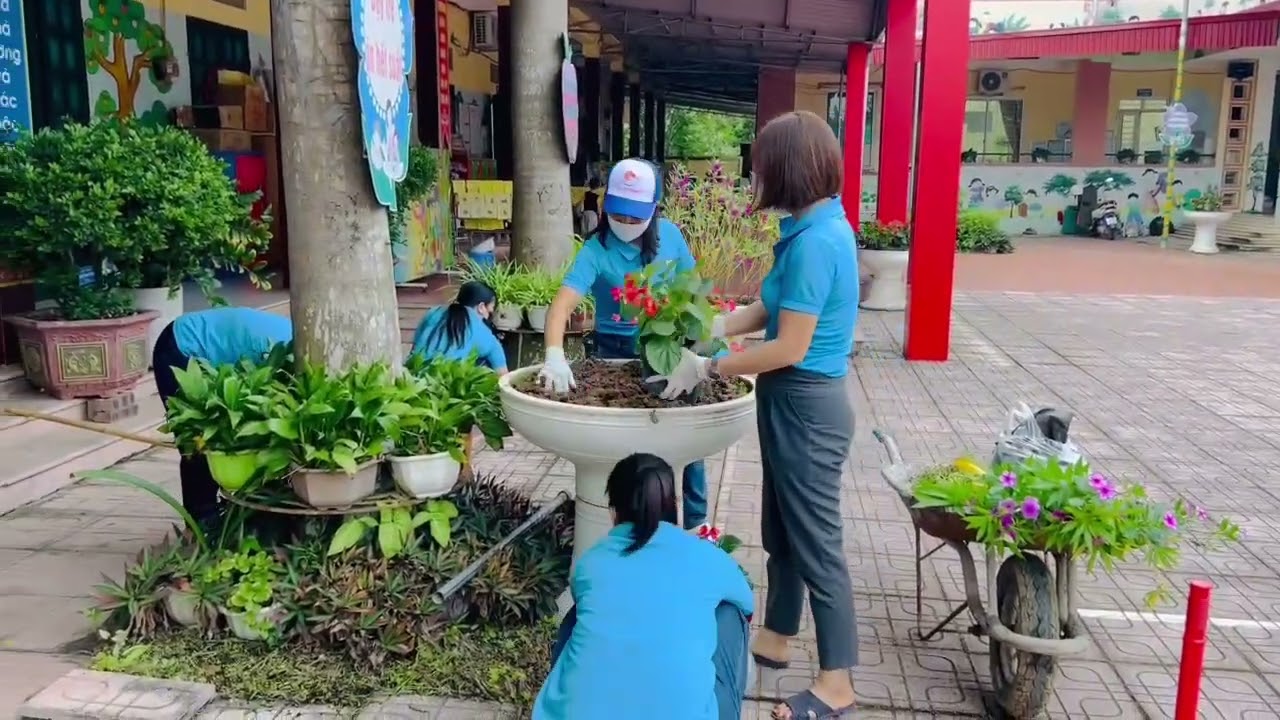 TRƯỜNG MN ĐOAN BÁI SỐ 2- NGÀY HỘI VỆ SINH TRƯỜNG HỌC