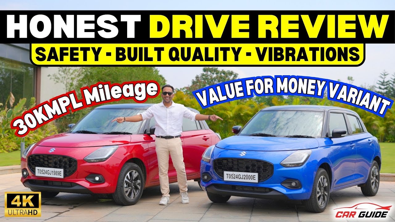 Maruti Swift 2024 Drive Review - Rs 6.49 Lakh - Mileage - Safety | Tata Tiago Rival, Value For Money