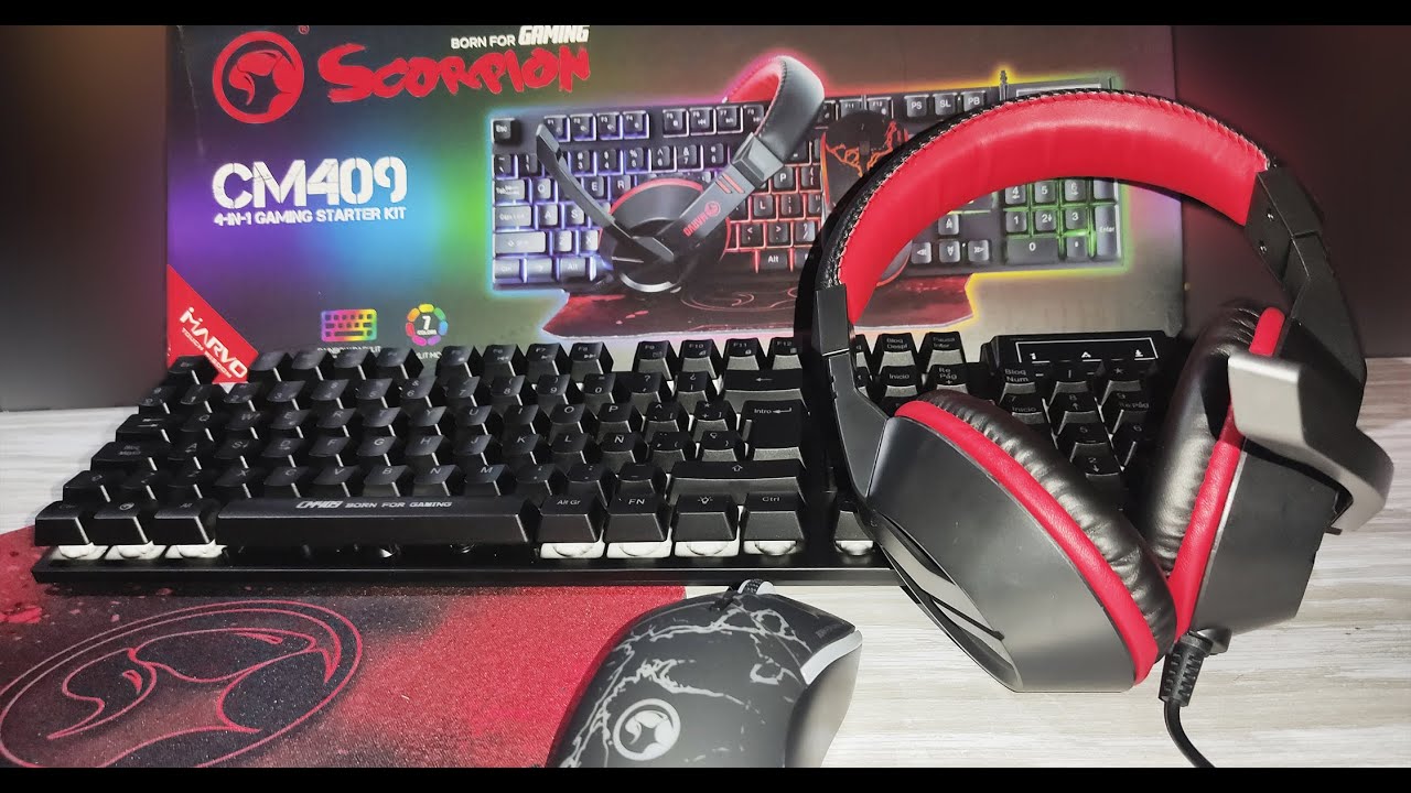 Combo Kit gamer RGB económico de Marvo Cm409