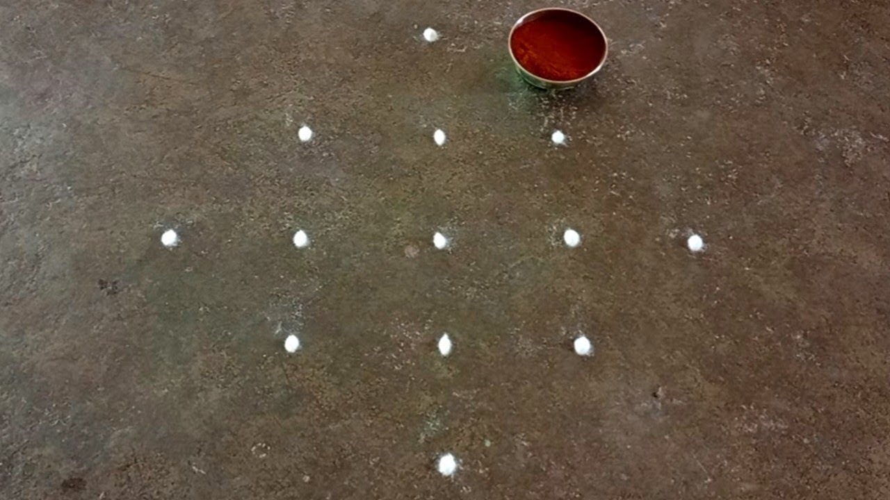 Masi madham special5*1 simplerangoli lotus/Fridayrangoli/traditional easyrangoli/gokulramya rangoli