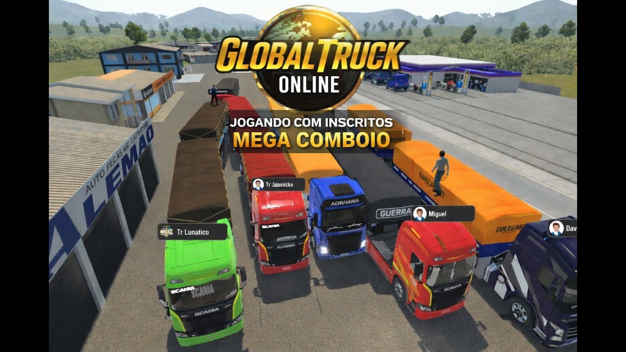 global truck online jogando com inscrito mega comboio 🔴