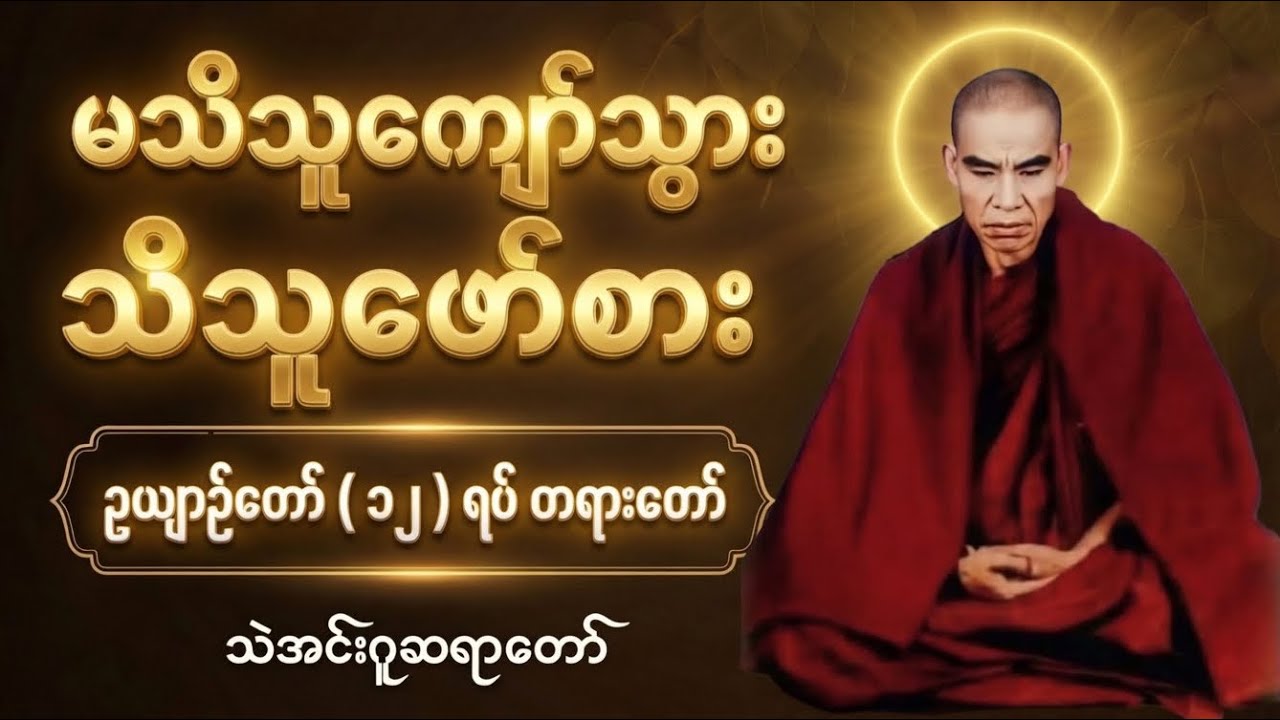 မသိသူကျော်သွား သိသူဖော်စား(ဥယျာဉ်တော်၁၂ရပ်)#သဲအင်းဂူဆရာတော်#တရားတော်#ဝိပဿနာ #Theingu#Dhamma#အလုပ်ပေး