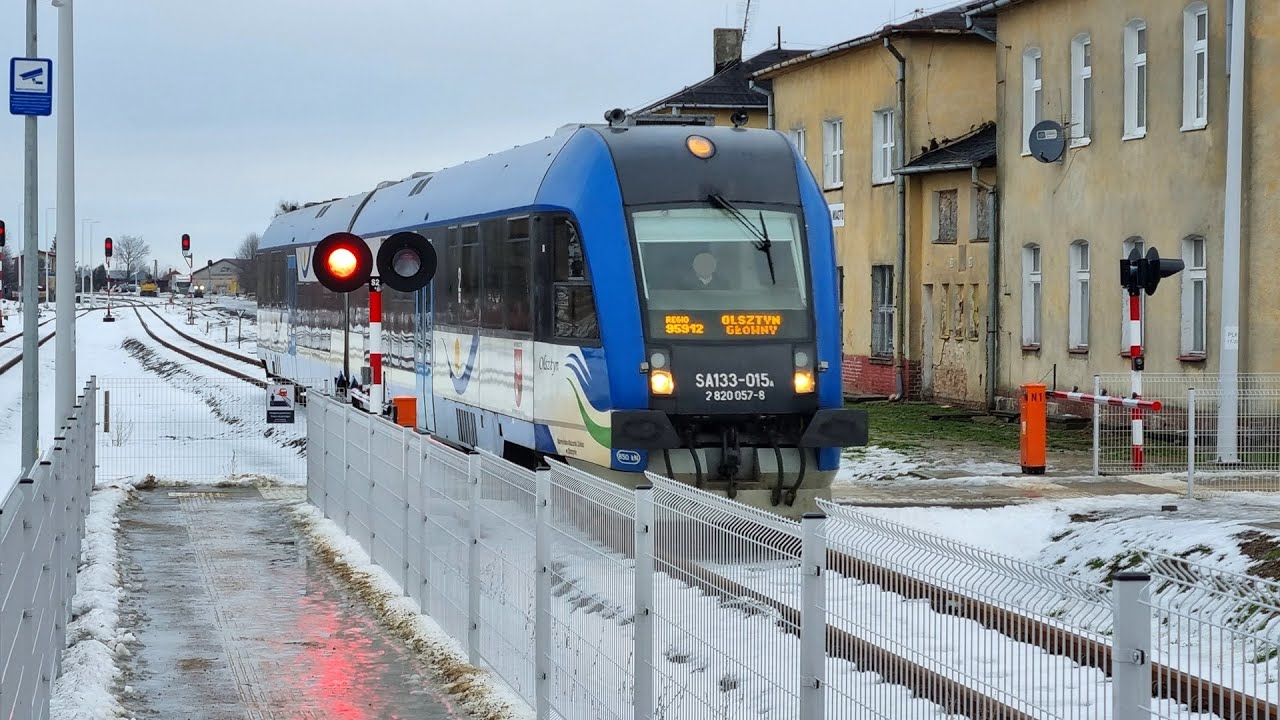 [4K] Przejście kolejowe - stacja Dobre Miasto | Polish pedestrian crossing