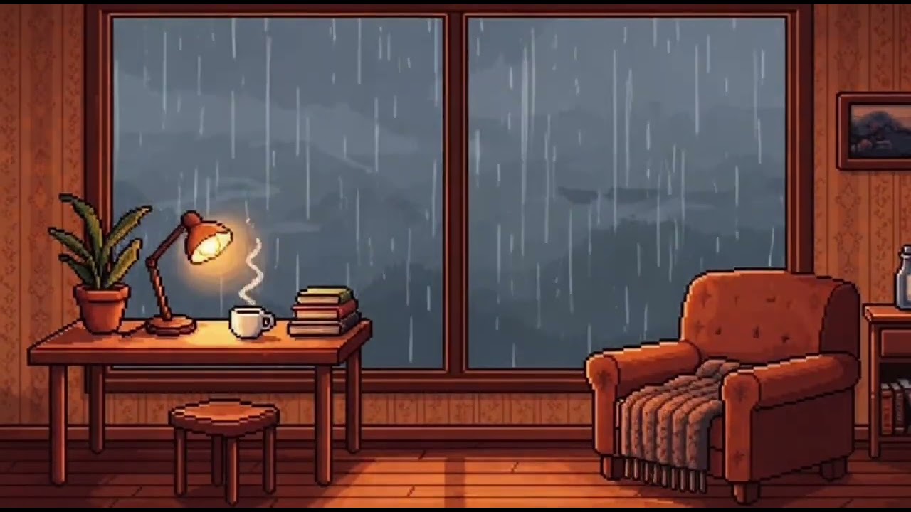 Rainy Pixel 🌧️🎮 | Cozy Game Music (1 Hour)