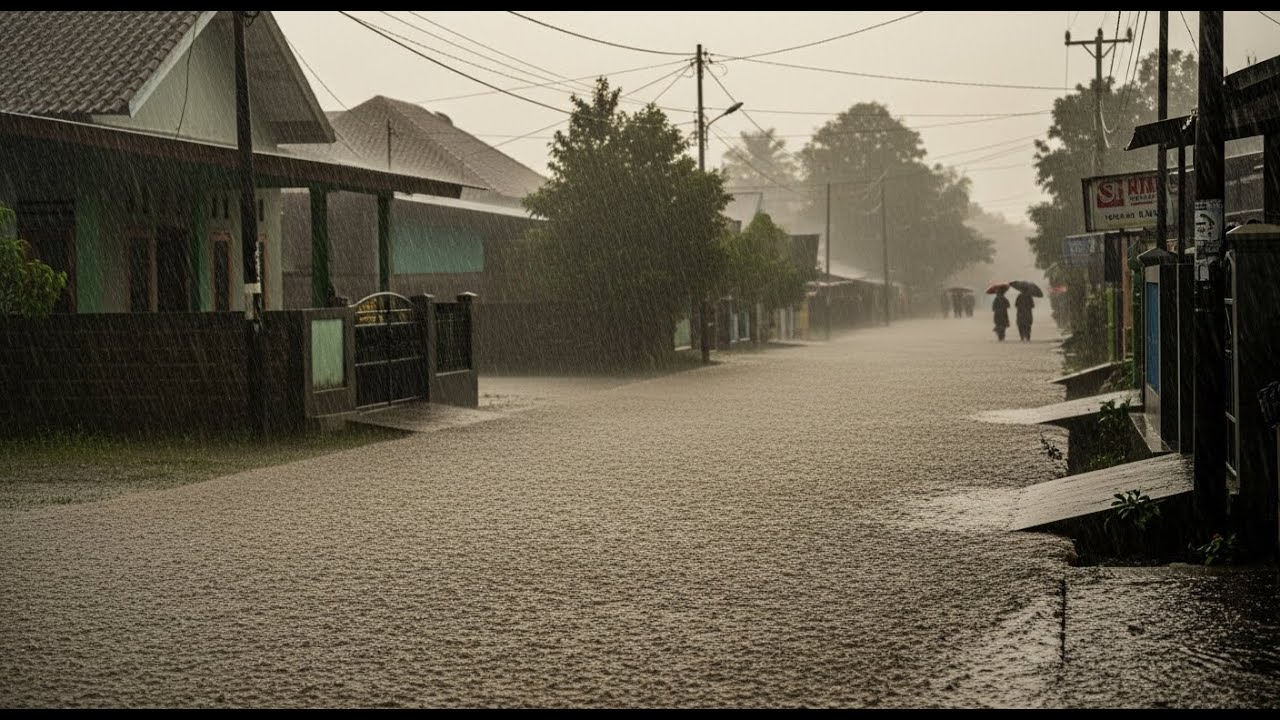 Non-Stop Thunder & Heavy Rain Indonesia 🌩️🌧️ Natural White Noise