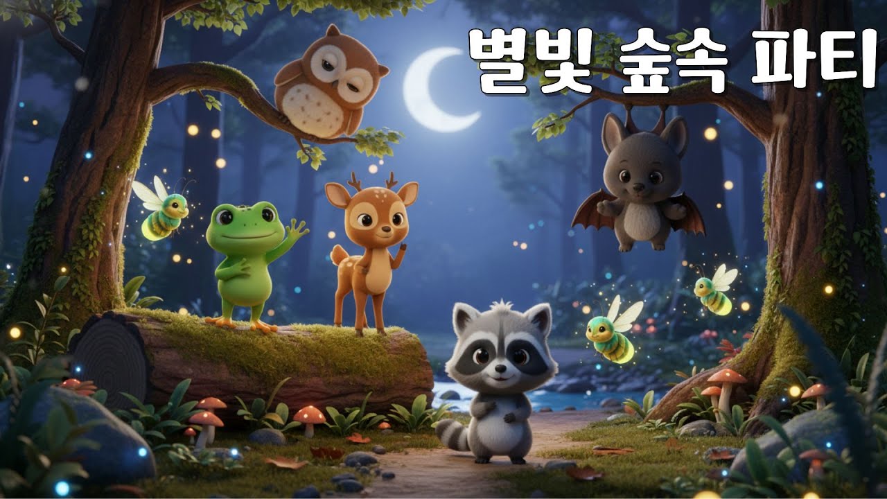 [미몽미몽 동요] 별빛 숲속 파티 🌙✨ 밤의 왕자와 공주 | 신나는 밤의 파티 노래 | Mimong Mimong Song