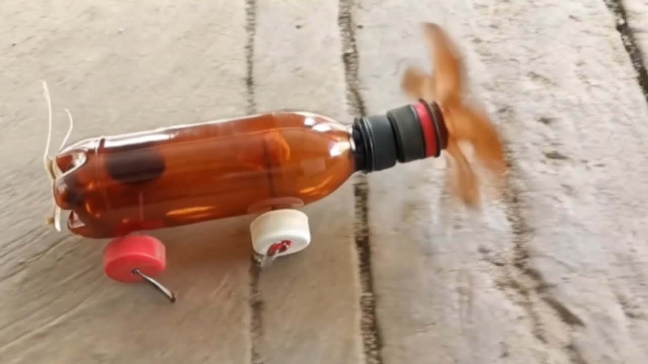 বোতল দিয়ে বানালাম ছোট ফ্যান গাড়ি! 🚗💨 । Tinyworld..| Homemade Bottle Fan Car #experiment #homemade
