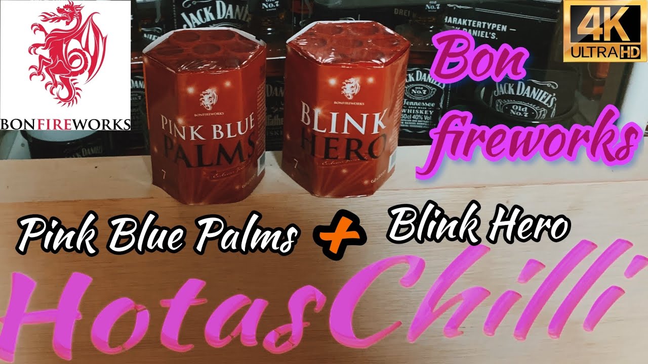 Bonfireworks - Pink Blue Palms und Blink Hero [4K]