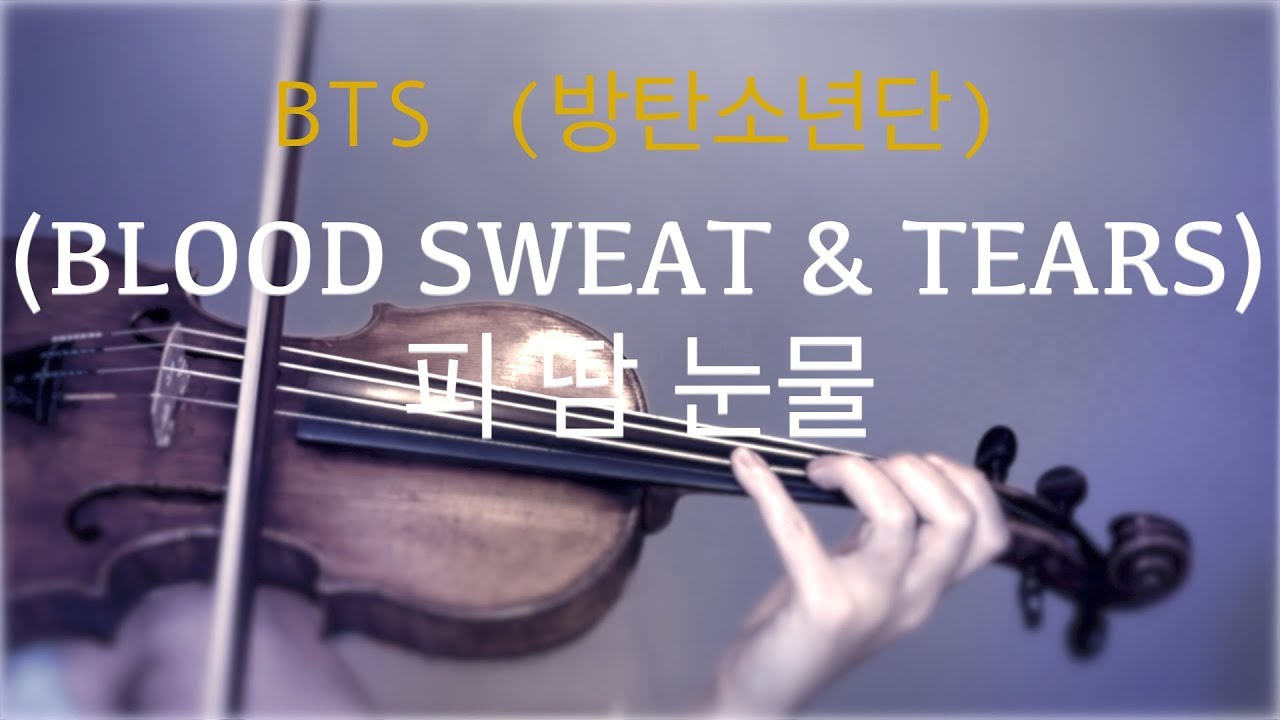 BTS (방탄소년단) - 피 땀 눈물 (Blood Sweat & Tears) for violin and piano (COVER)