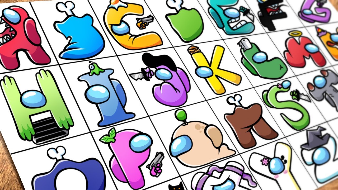 Drawing Alphabet Lore But they are Among Us (A-Z) / How to draw Alphabet Lore MEME