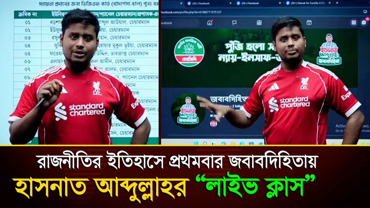 জবাবদিহিতায় হাসনাত আবদুল্লাহর 'লাইভ ক্লাস' ! রাজনীতির ইতিহাসে প্রথমবার || News Park BD
