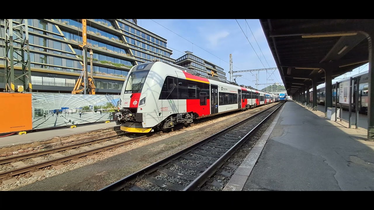 Jízda Vlakem RegioPanter mezi Praha Podbaba - Praha Masarykovo Nádraží (Audio)