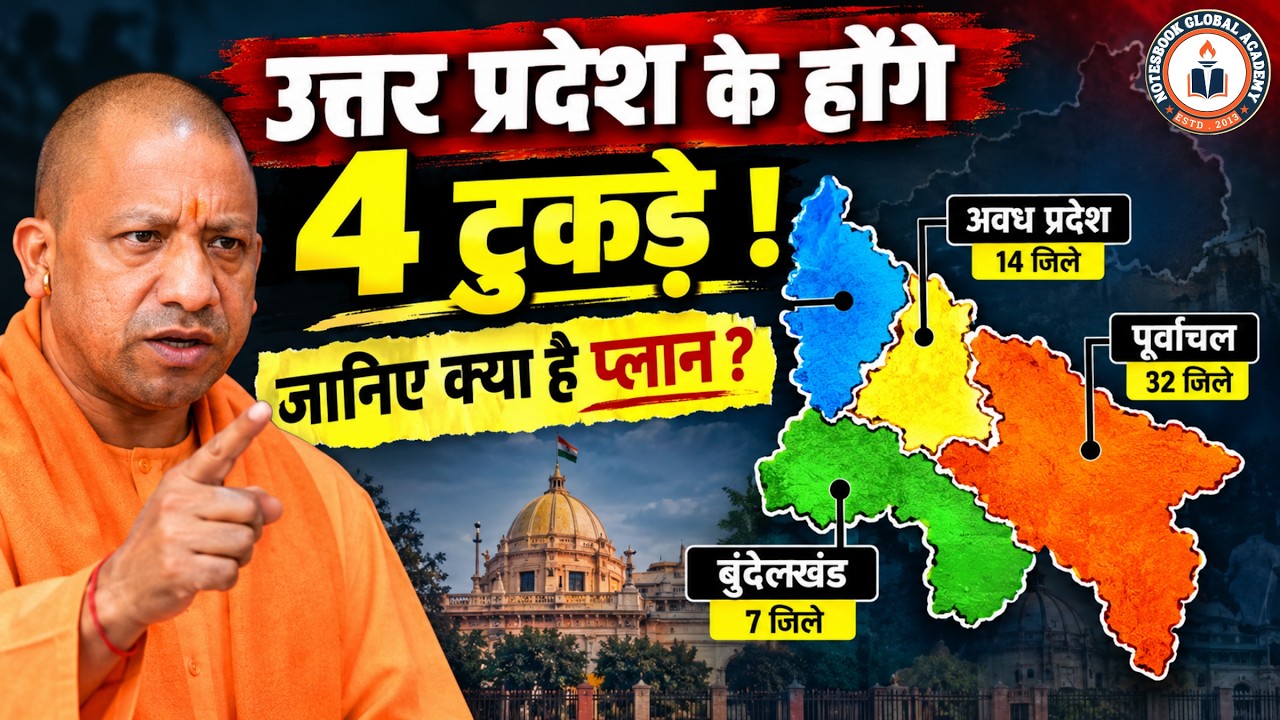 UP Division Explained: 4 New States or Political Rumour? | UPSC Current Affairs | By Kunjesh Sir
