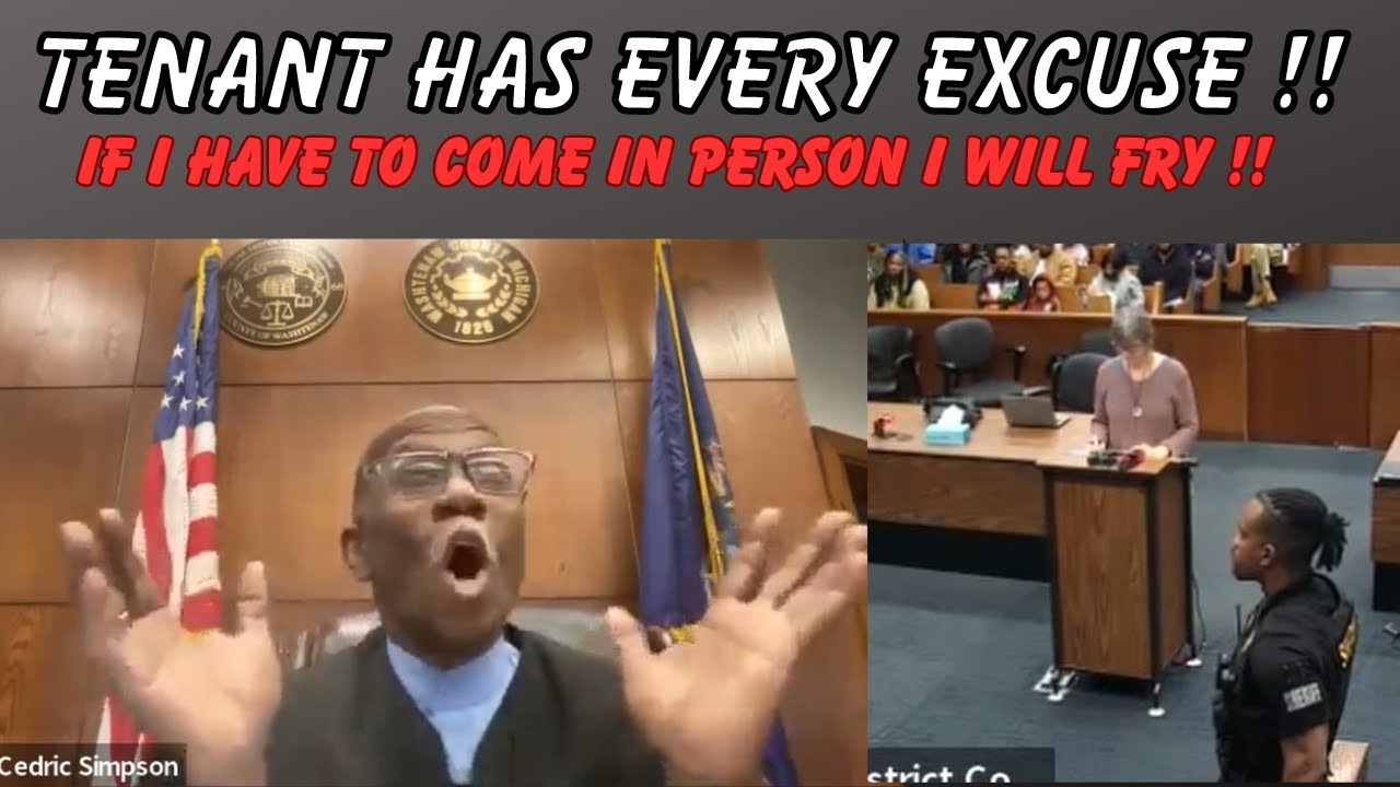 KAREN TENANT USES EVERY EXCUSE UNDER THE SUN…JUDGE SIMPSONS BESIDE HIMSELF WITH FRUSTRATION! #karen