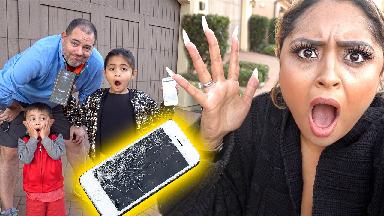 BREAKING My Mom's PHONE and SURPRISING Her with a NEW iPHONE 12!!! | All In The Foley Family
