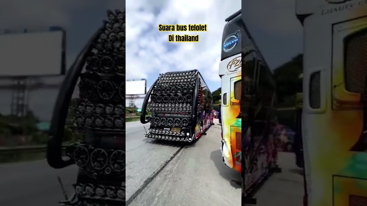 Bus telolet di thailand ngeri sekali yah😱‼️ #riview #modifikasi #shorts