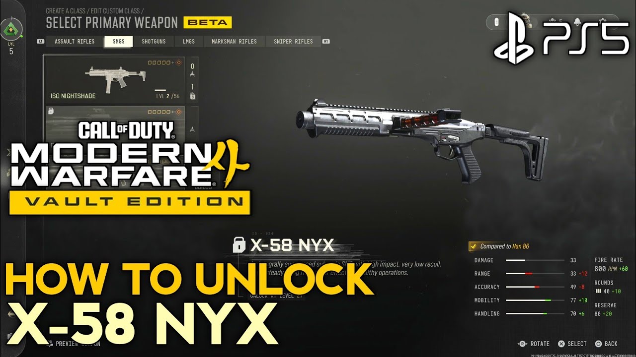 How to Get X-58 NYX MW4 X-58 NYX SMG Unlock | How to Unlock X-58 NYX MW4 | Modern Warfare 4 X-58 NYX