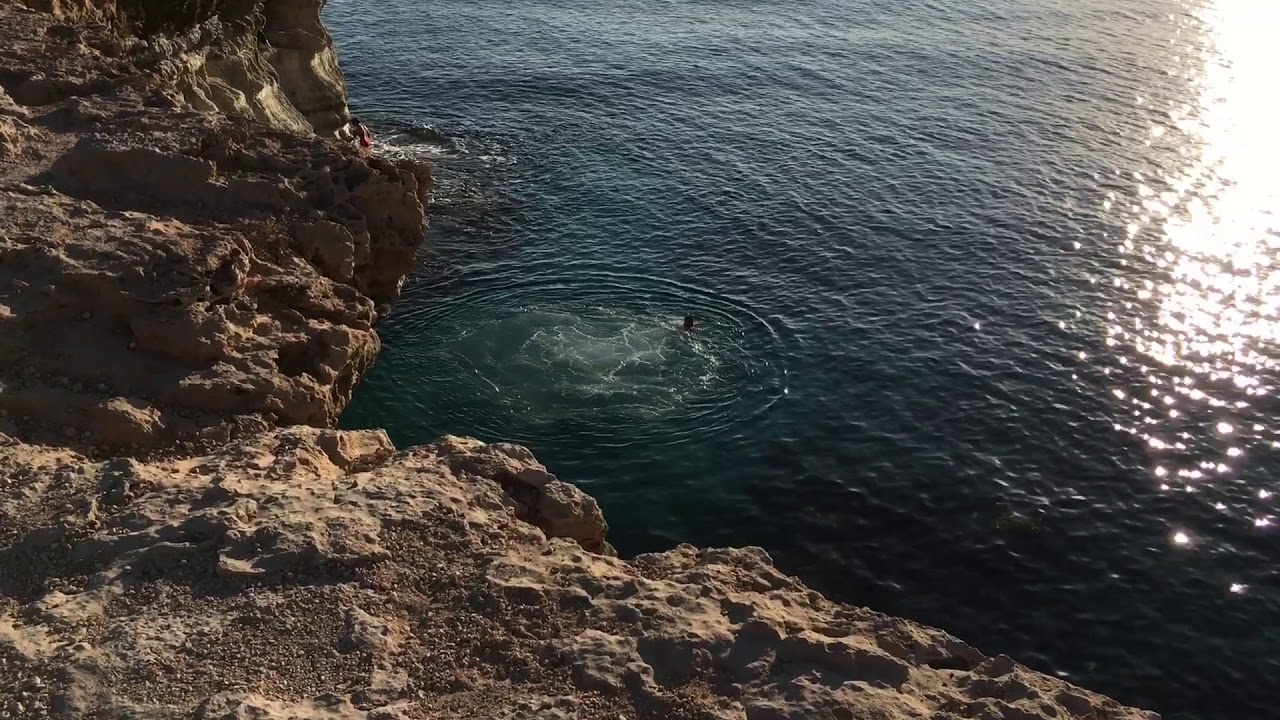 FlewUp! Beautiful Cyprus. Moon landscape. Leap into the abyss. Caves