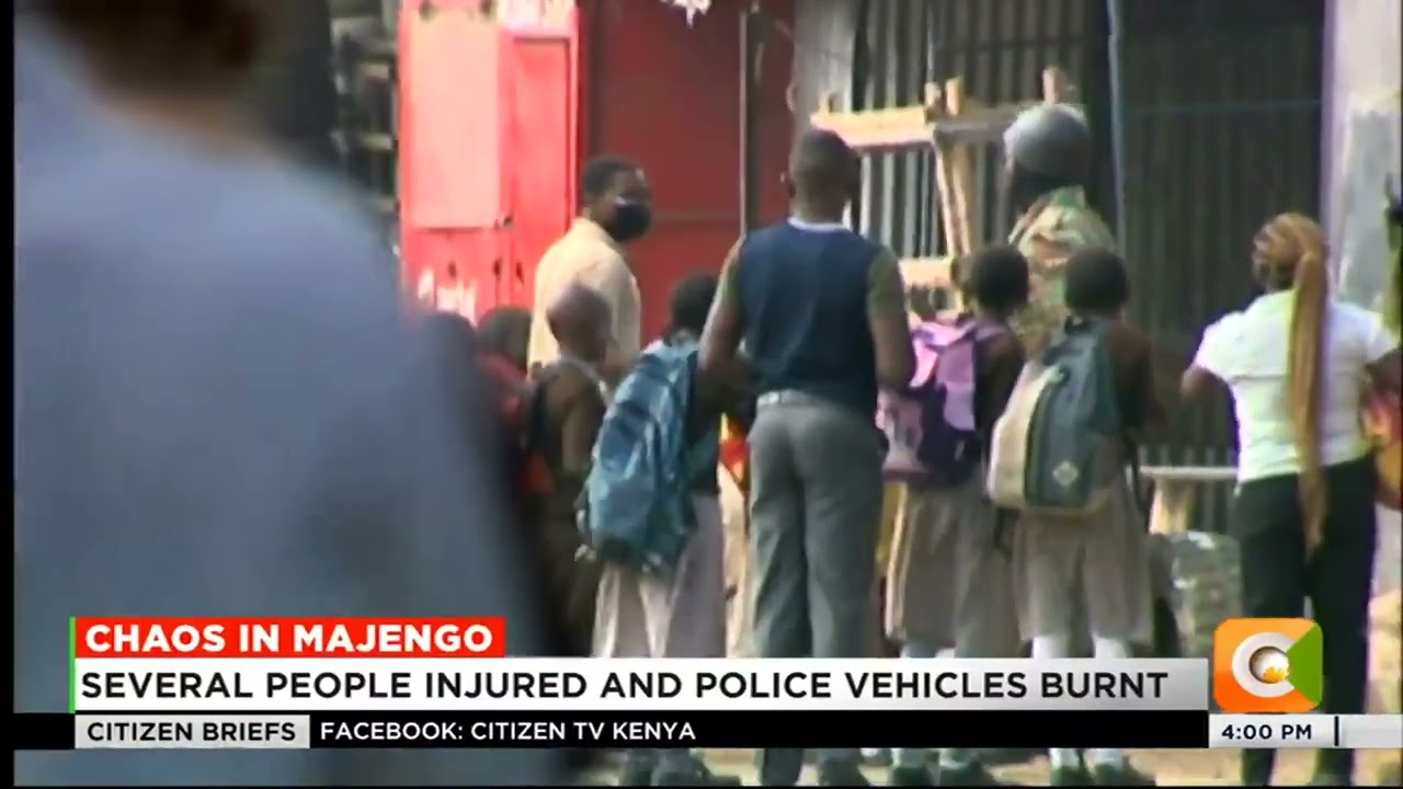 Protesters accuse police of killing the 17 year old boy in Majengo