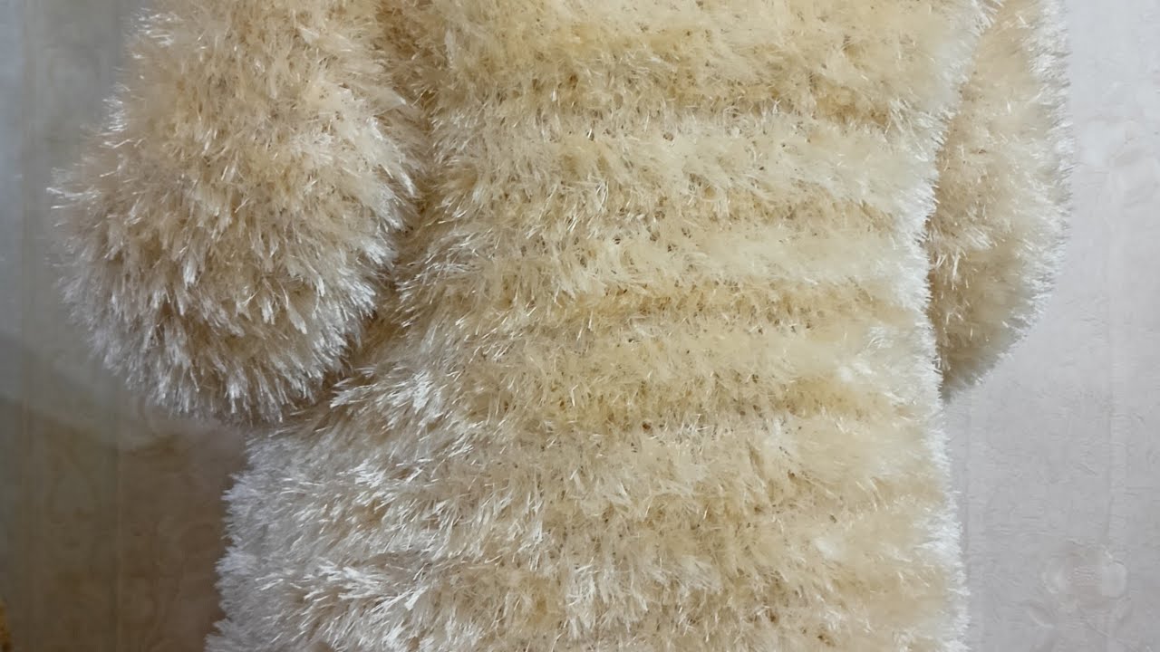جاكيت/بوليرو/كارديجان كروشية بخيط الشعر (رمش العين) crochet cardigan
