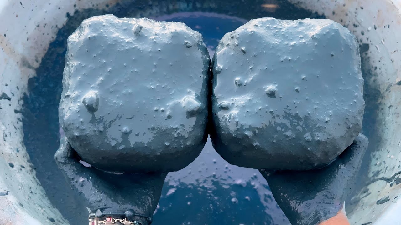 Super soft satisfying foamy water crumbling with best satisfaction blue cement 